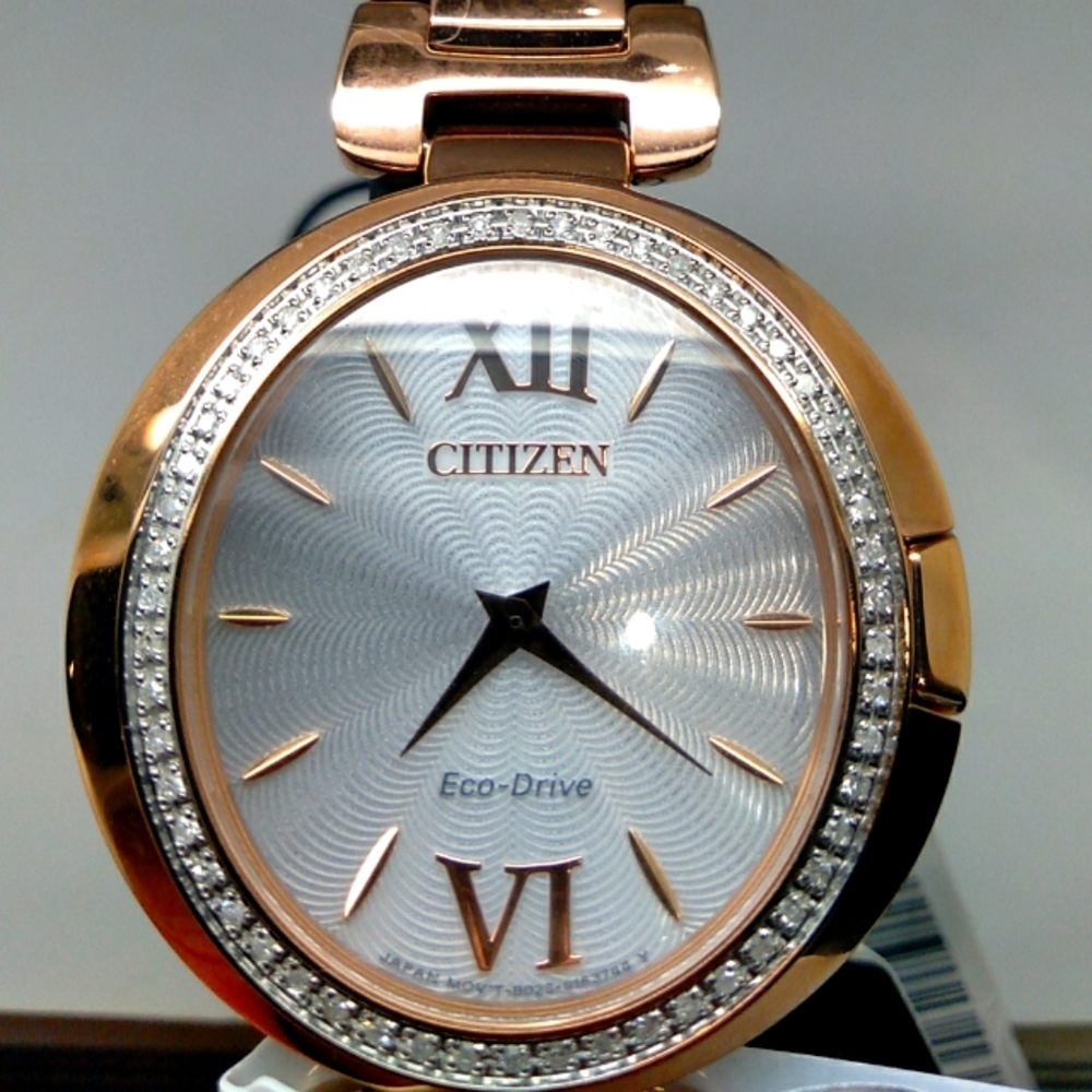 NEW! CITIZEN CAPELLA DIAMOND SILVER DIAL LADIES 34